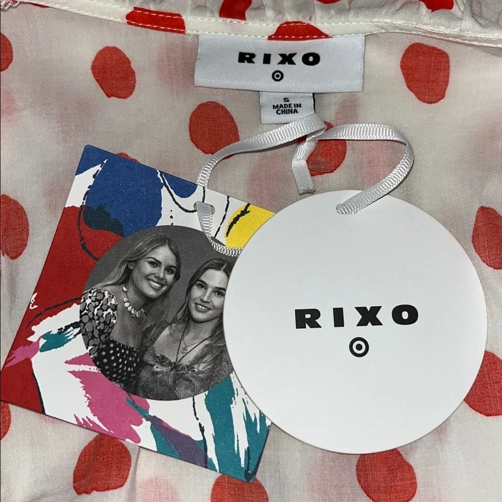 Rixo for Target Polka Dot Puff Sleeve Ruffle Wrap Dress NWT | size small